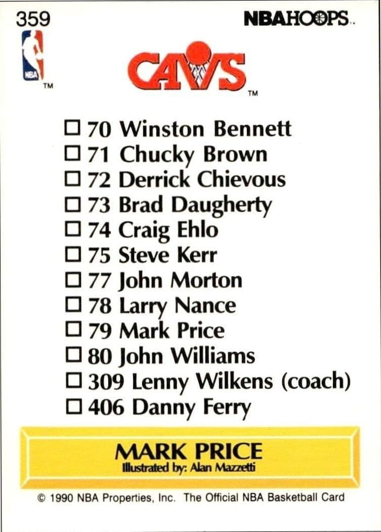 Mark Price - Back