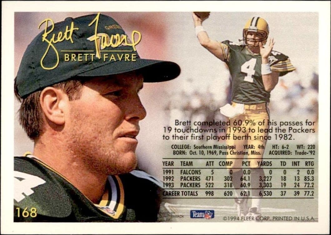 Brett Favre - Back