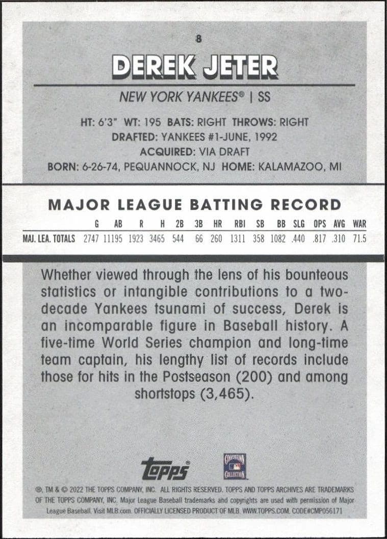 Derek Jeter - Back