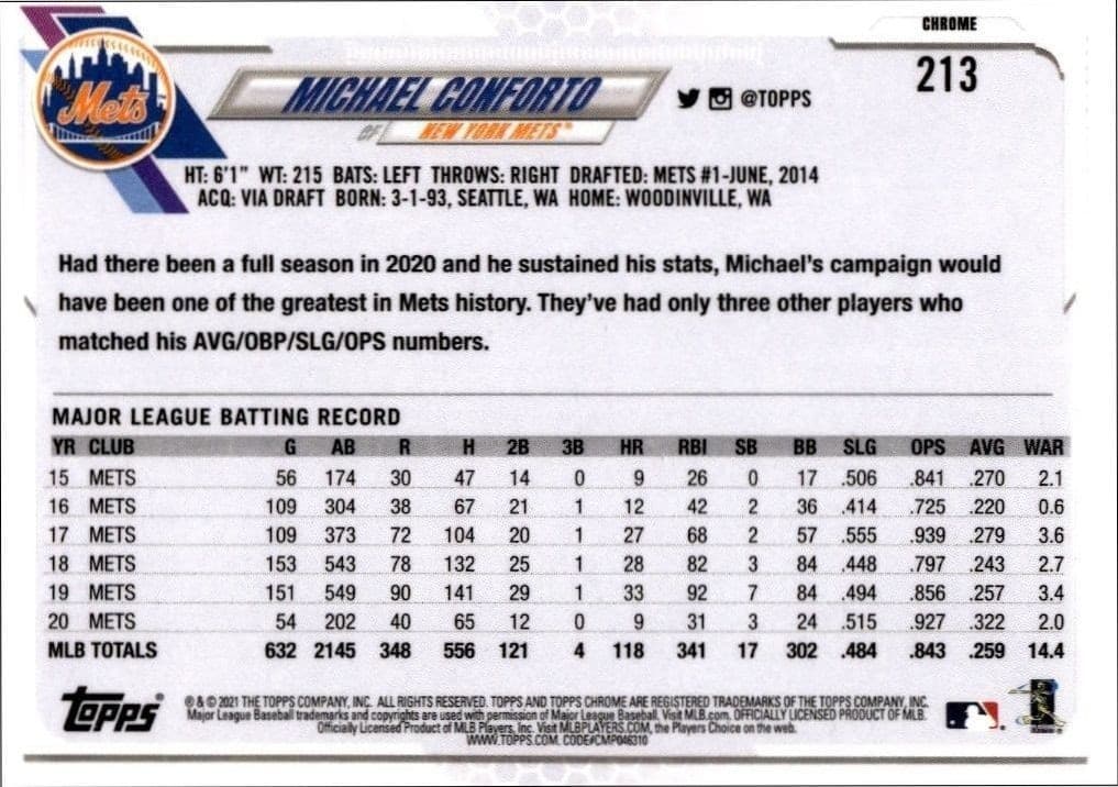 Michael Conforto - Back