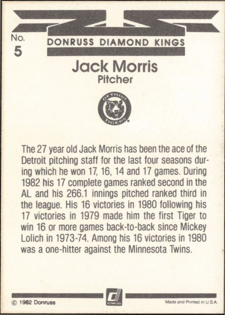 Jack Morris - Back