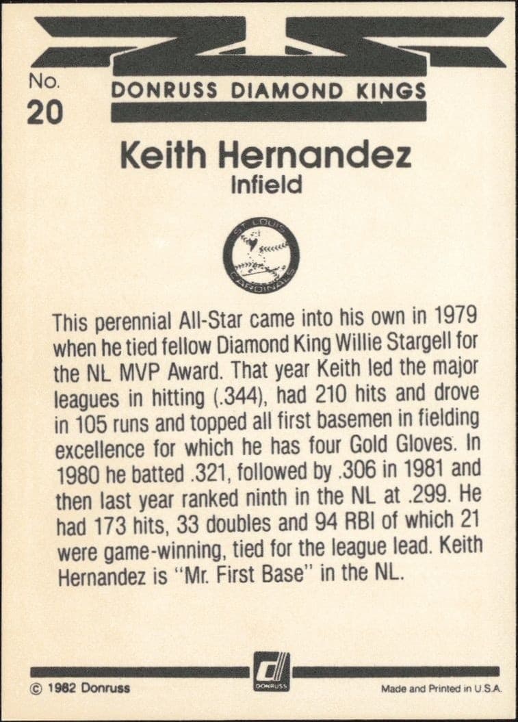 Keith Hernandez - Back
