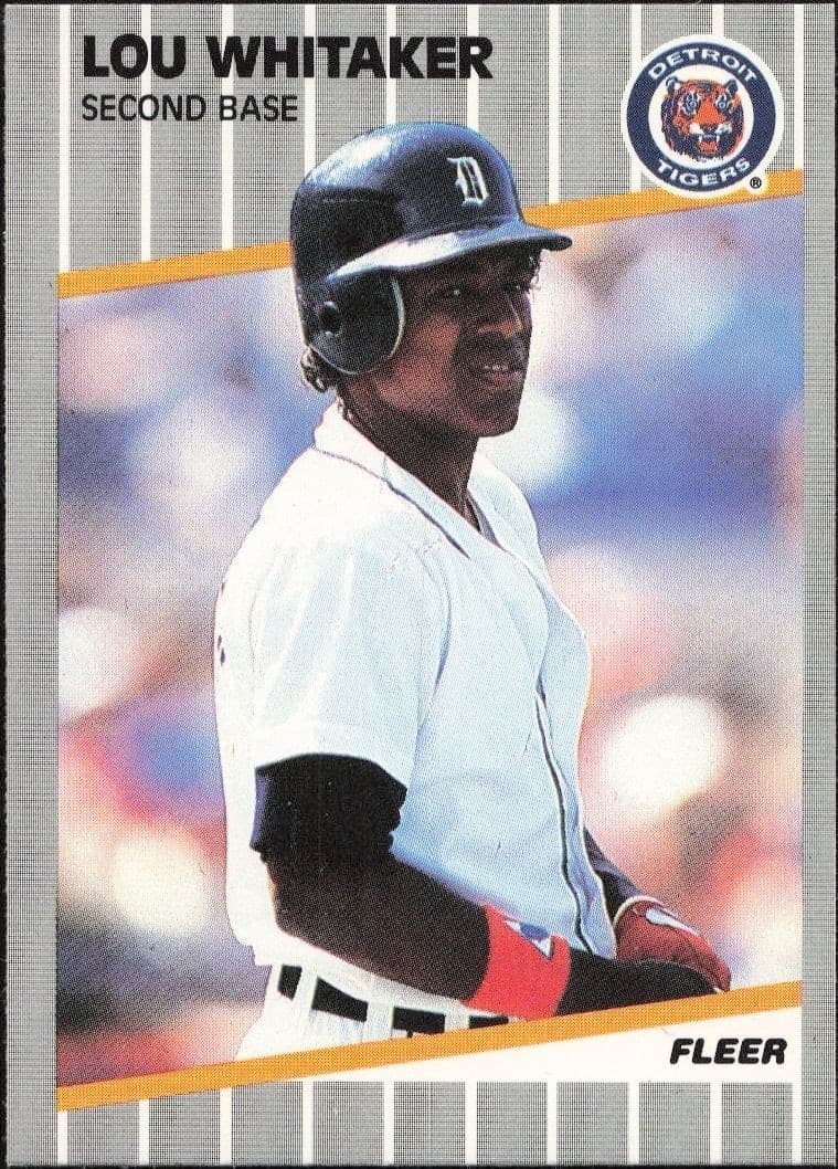 1989 Fleer Lou Whitaker #151 trading card