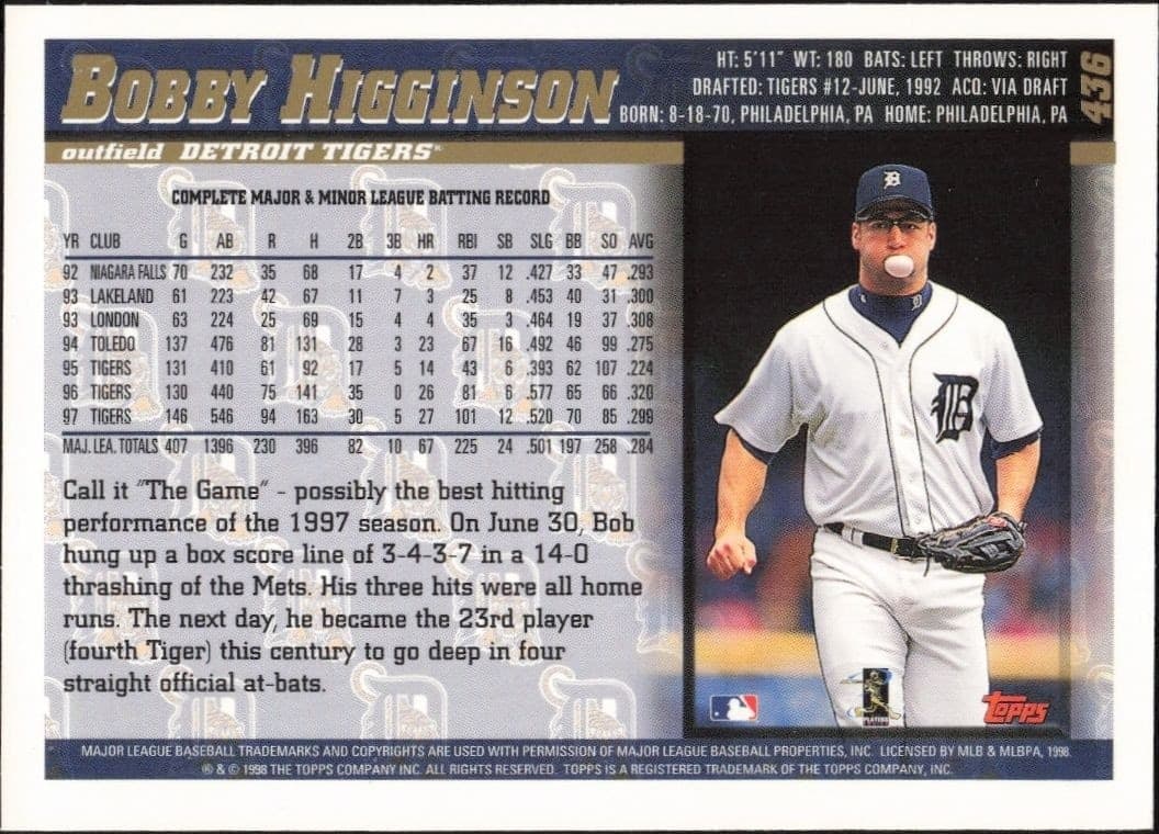 Bobby Higginson - Back