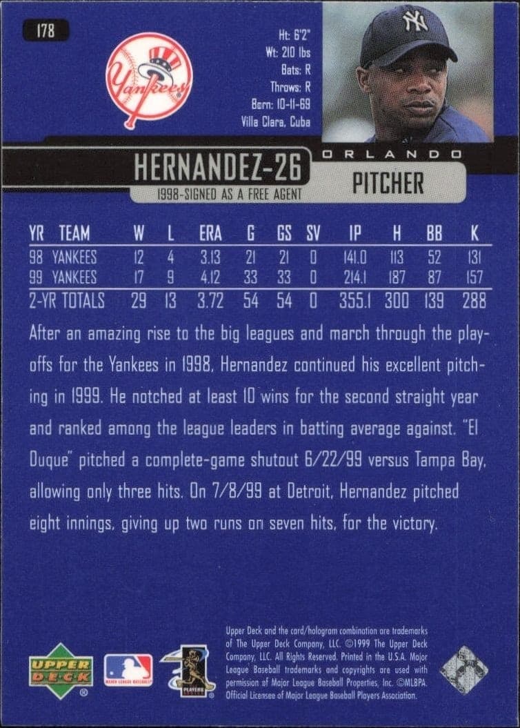 Orlando Hernandez - Back