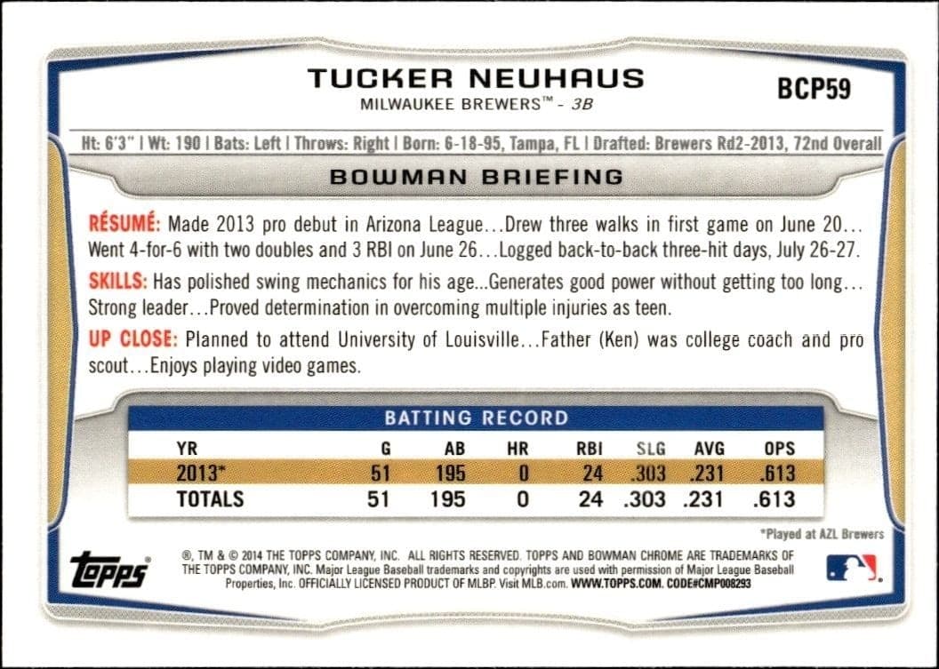 Tucker Neuhaus - Back