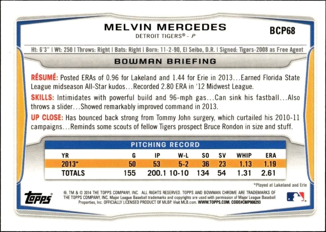 Melvin Mercedes - Back