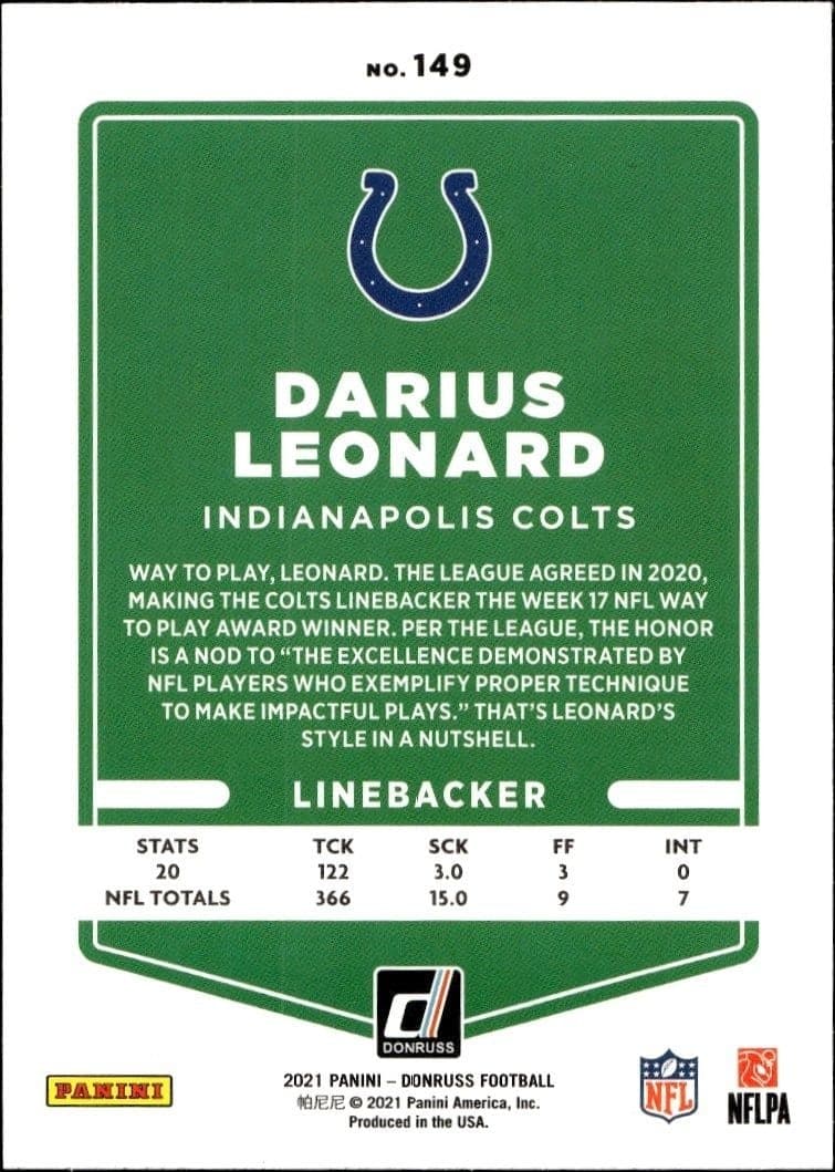 Darius Leonard - Back