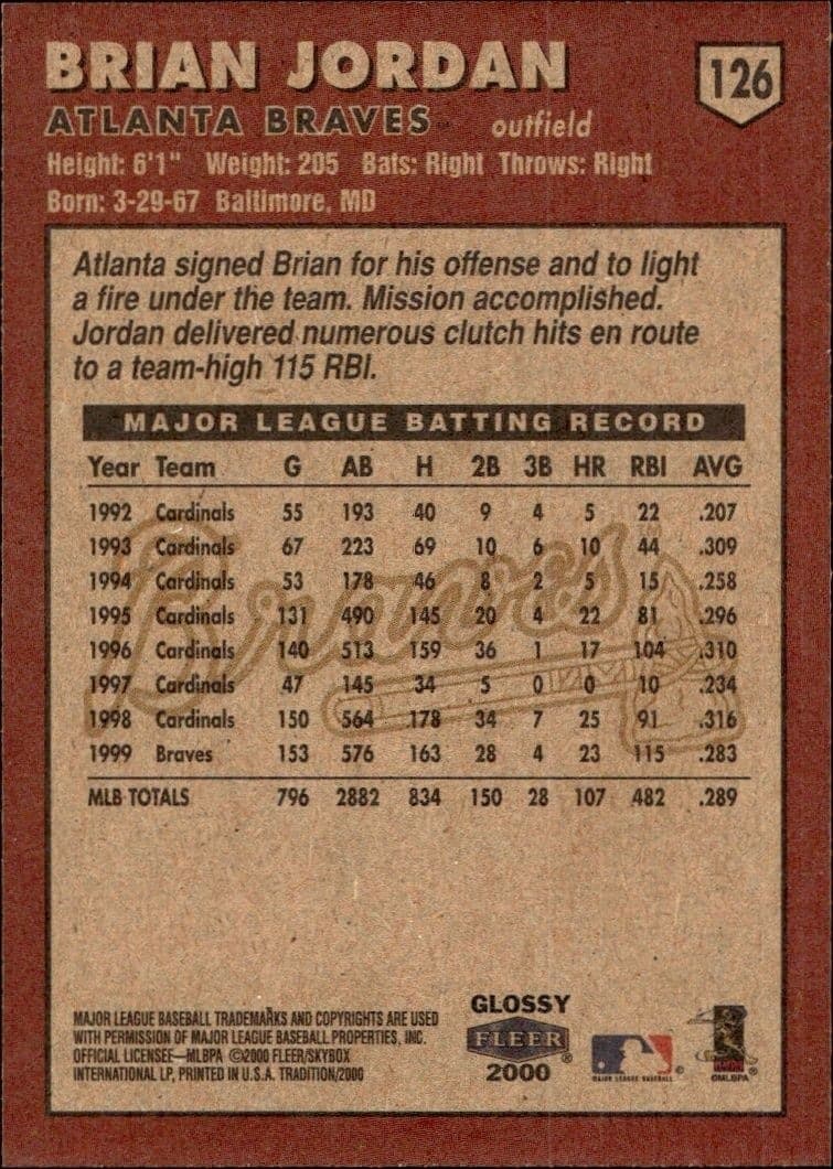Brian Jordan - Back