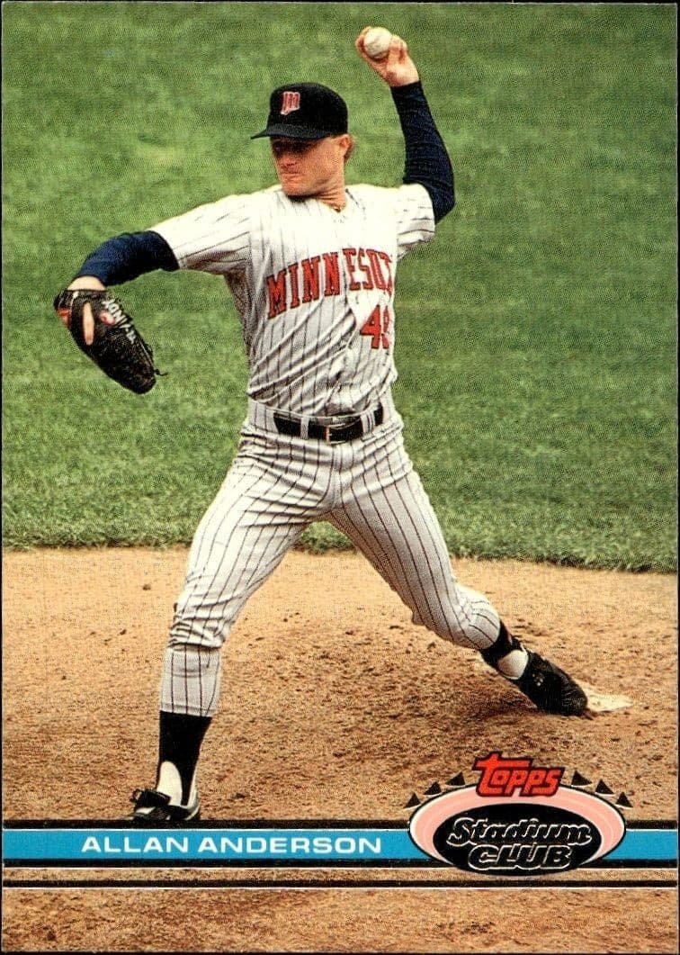 1991 Topps Stadium Club Allan Anderson #188 trading card