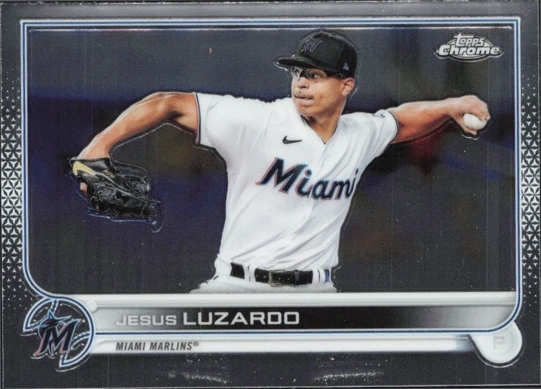 2022 Topps Chrome Jesus Luzardo #112 trading card