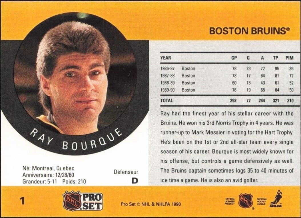 Ray Bourque - Back