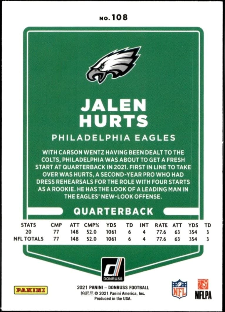 Jalen Hurts - Back