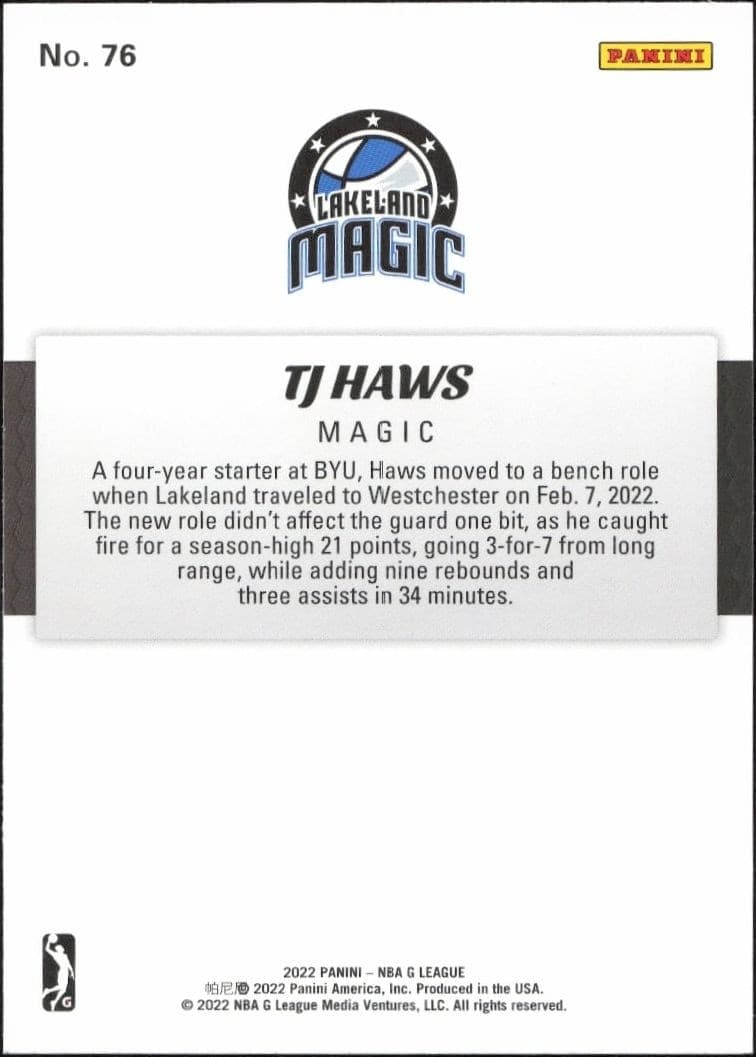 TJ Haws - Back