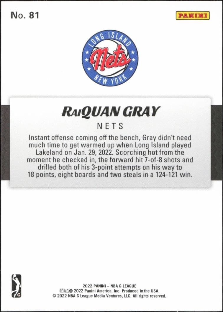 Raiquan Gray - Back