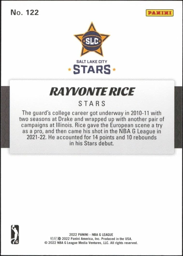 Rayvonte Rice - Back