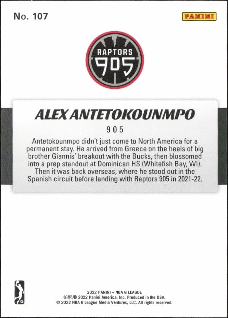 Alex Antetokounmpo - Back