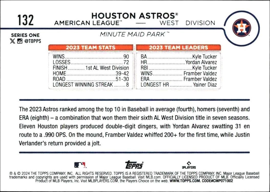 Houston Astros - Back