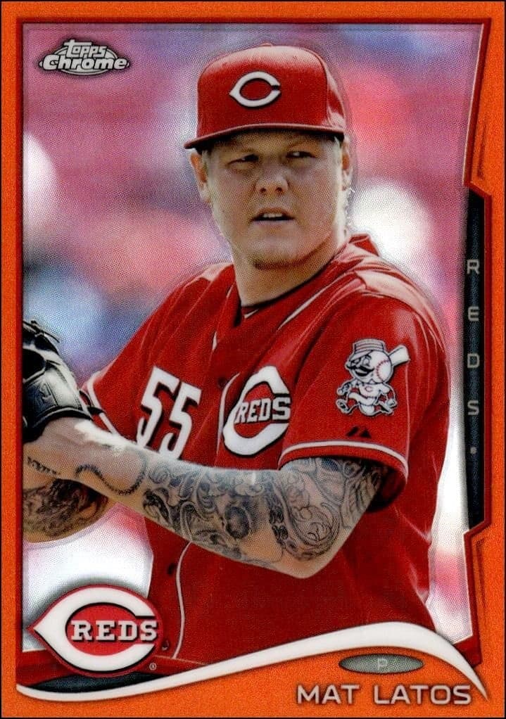 2014 Topps Chrome Mat Latos #72 trading card
