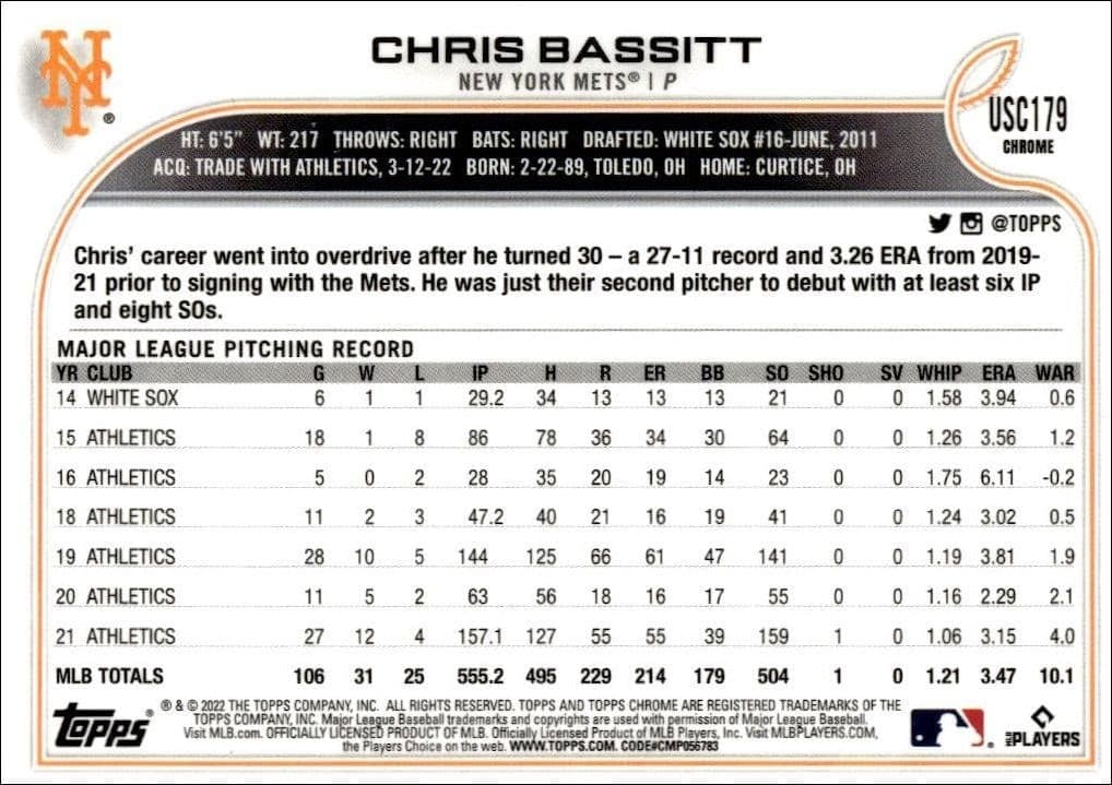 Chris Bassitt - Back