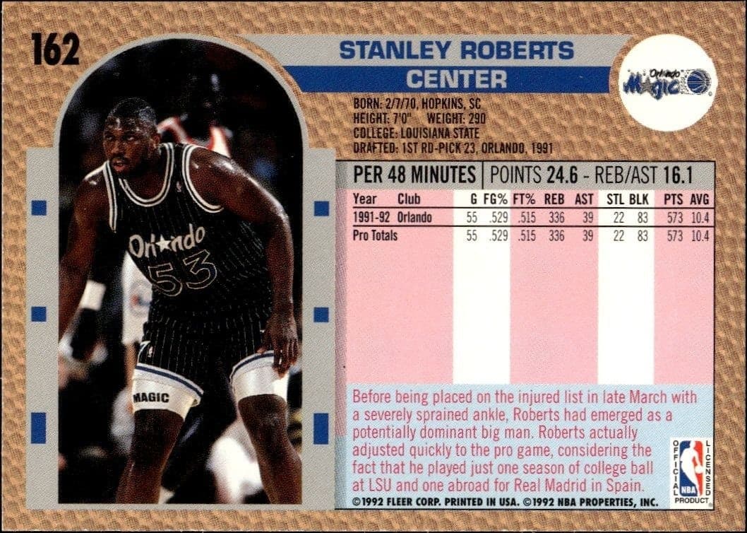 Stanley Roberts - Back