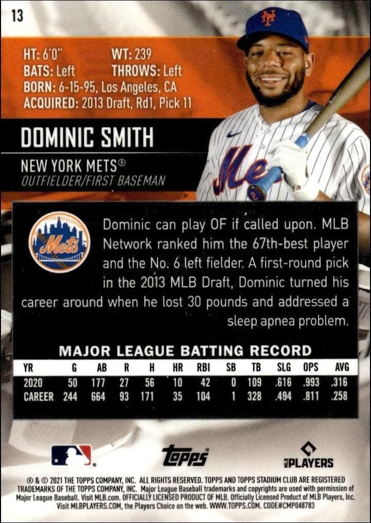 Dominic Smith - Back