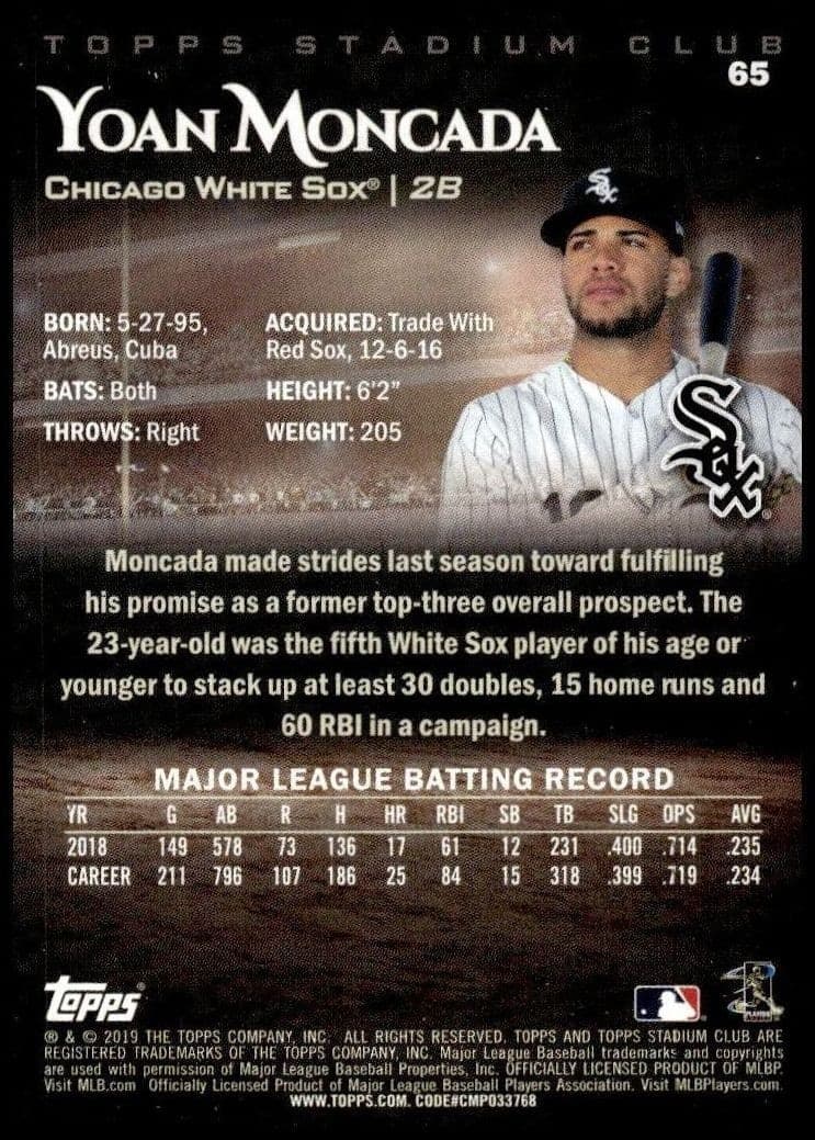 Yoan Moncada - Back
