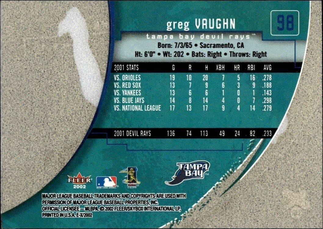 Greg Vaughn - Back