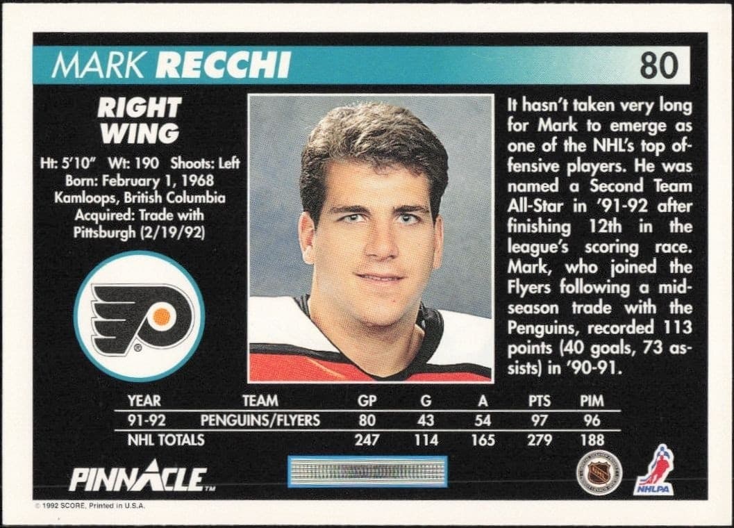 Mark Recchi - Back