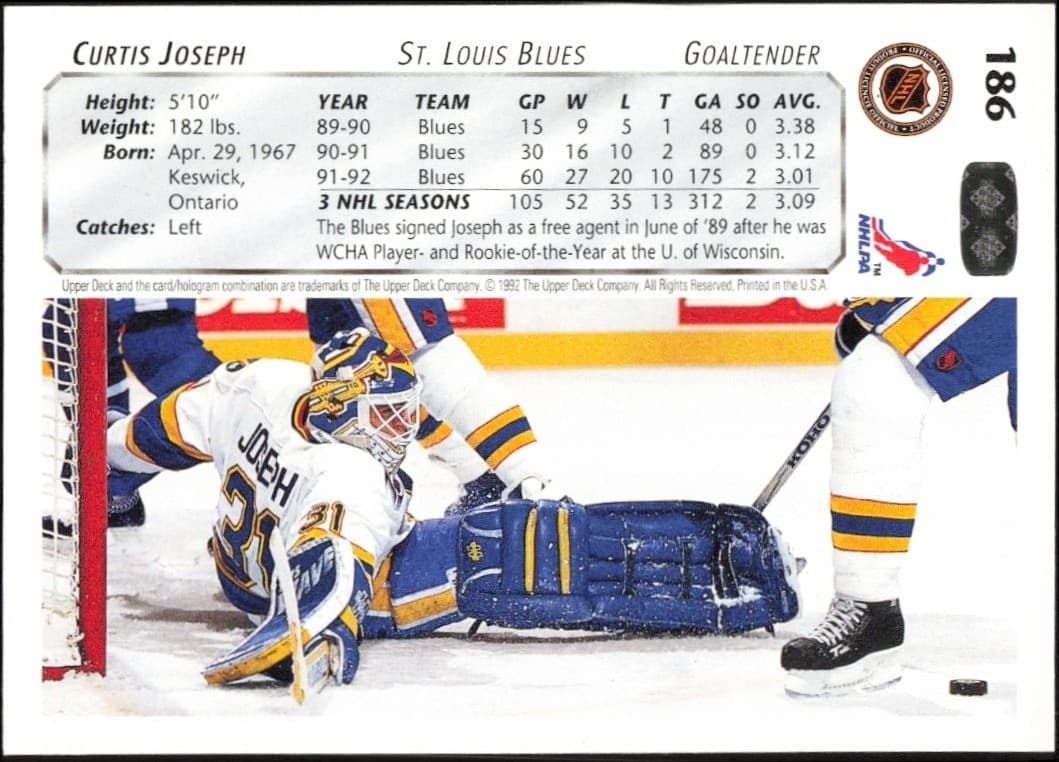 Curtis Joseph - Back