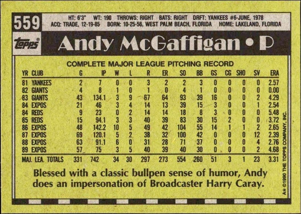 Andy McGaffigan - Back