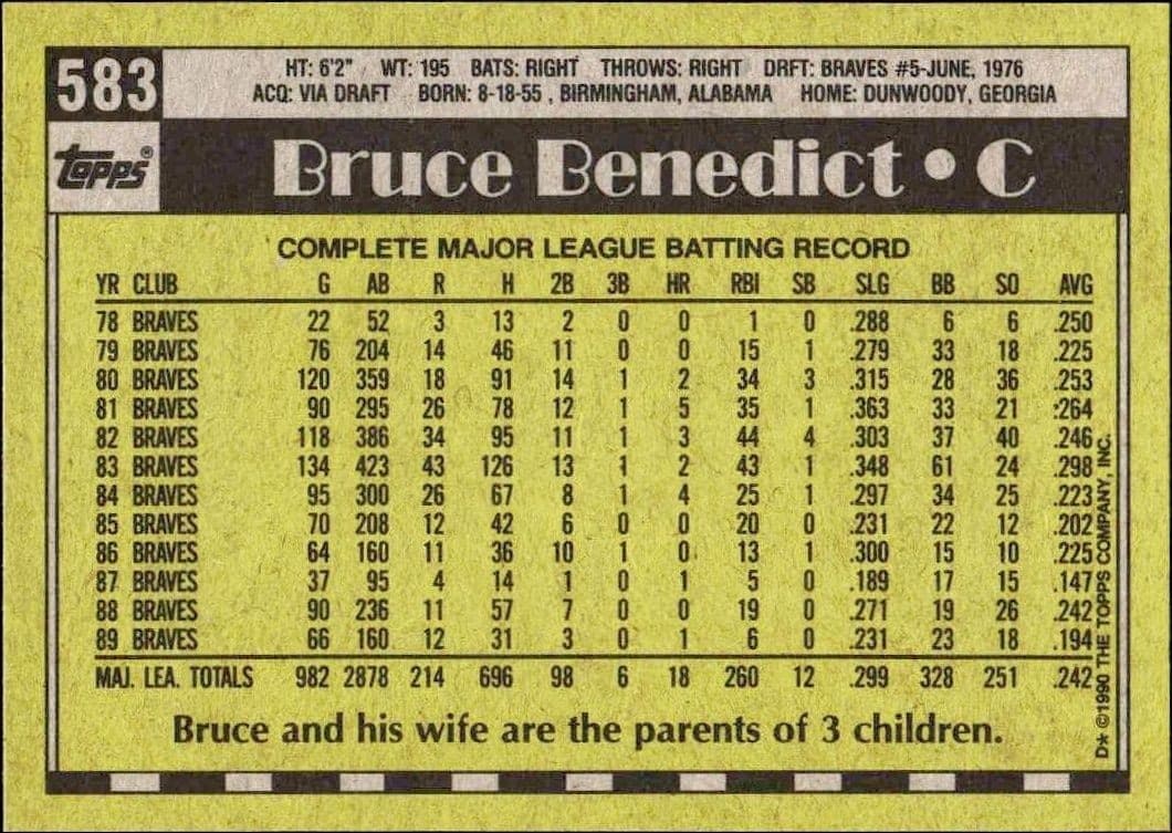 Bruce Benedict - Back