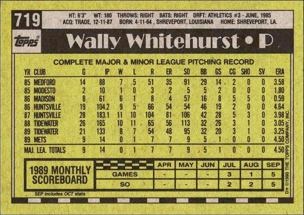 Wally Whitehurst - Back