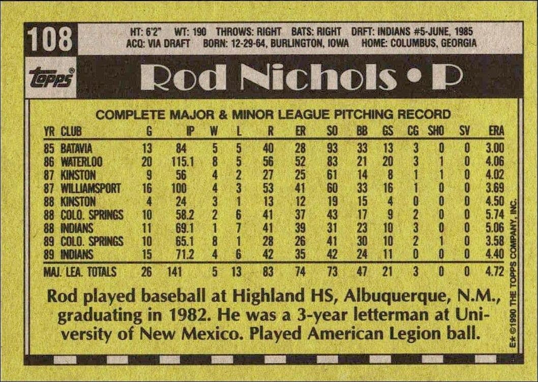 Rod Nichols - Back