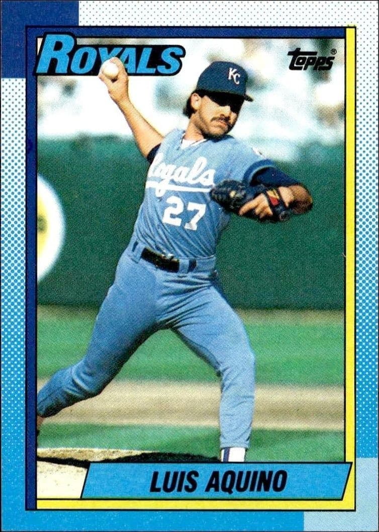 1990 Topps Luis Aquino #707 trading card