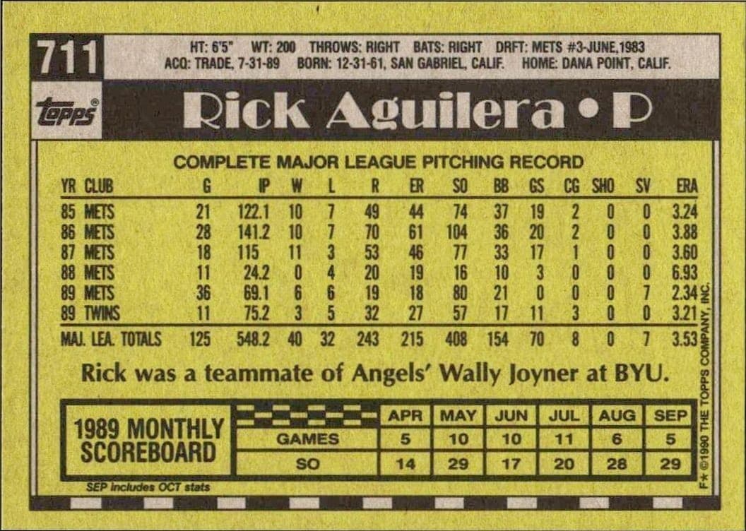Rick Aguilera - Back