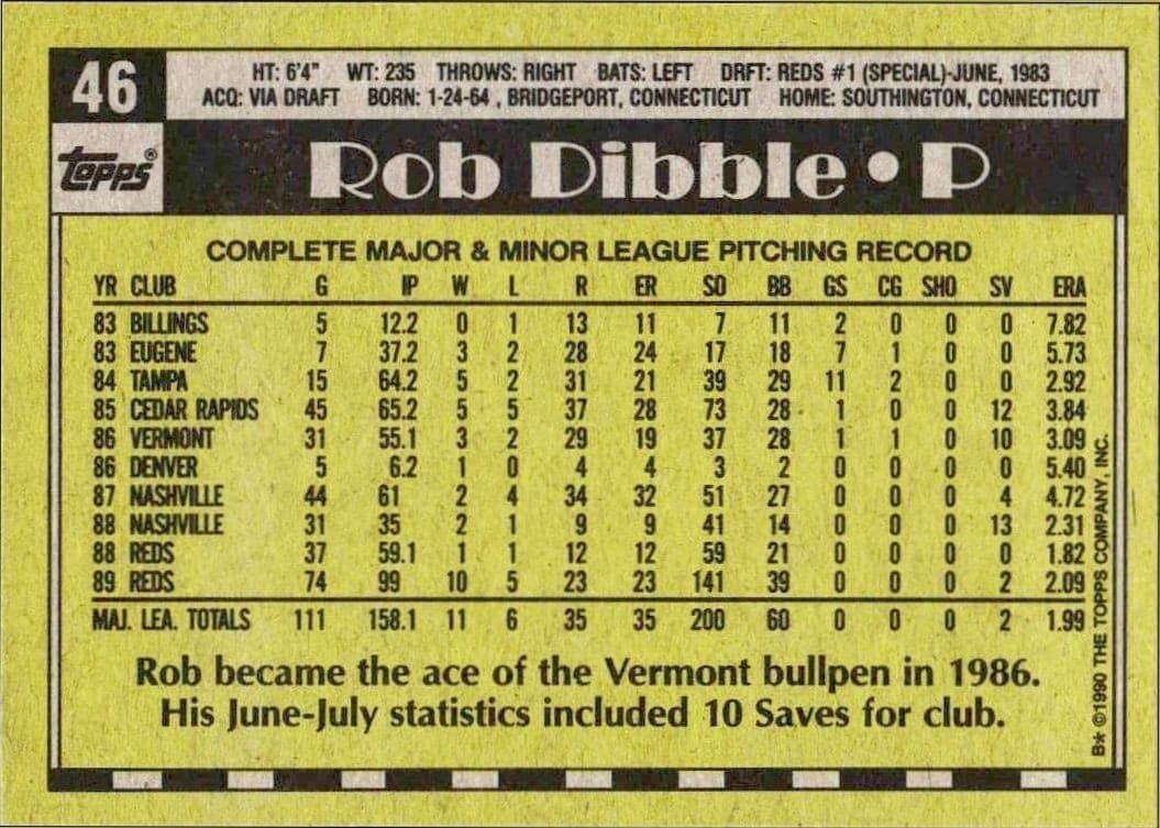 Rob Dibble - Back