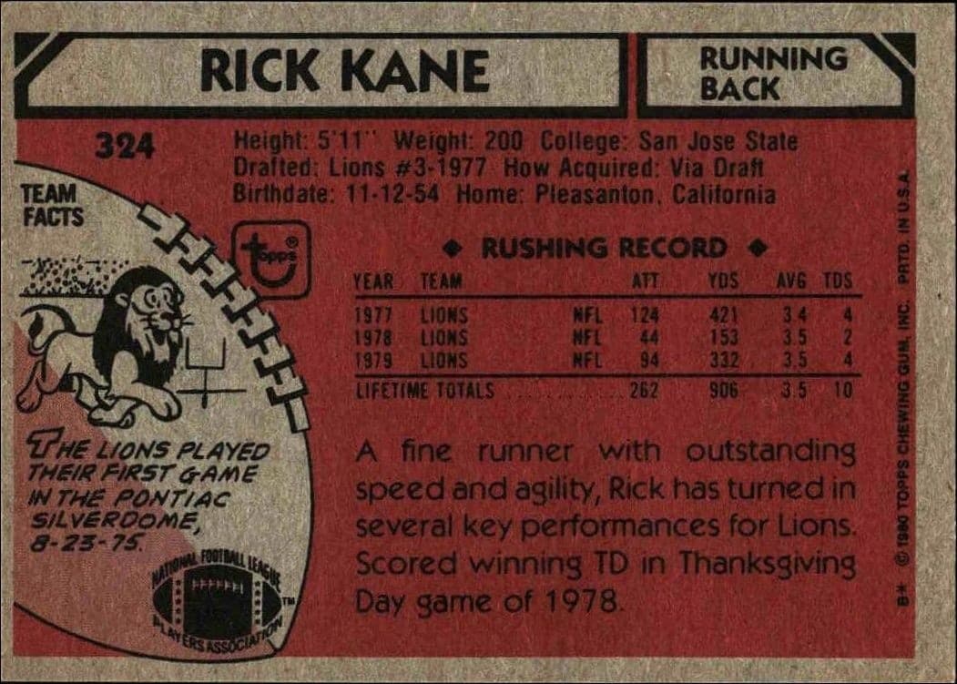 Rick Kane - Back