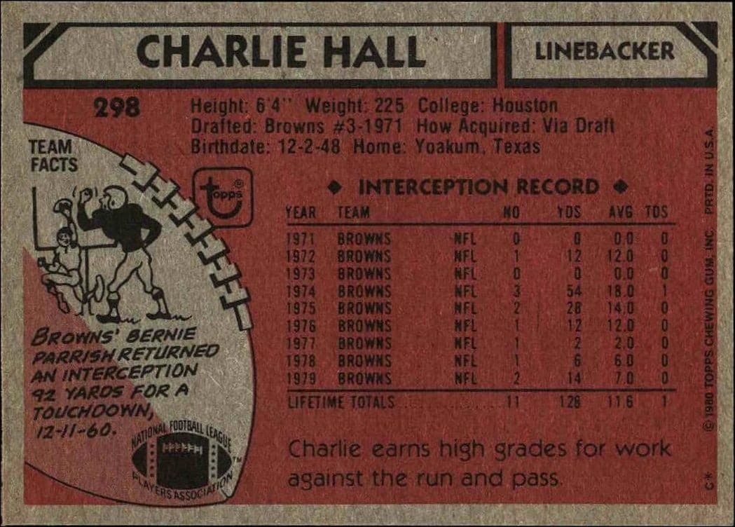 Charlie Hall - Back