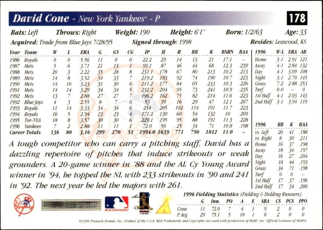 David Cone - Back