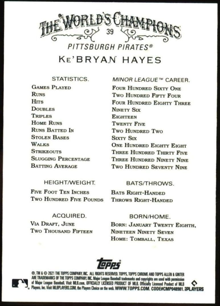 Ke'Bryan Hayes - Back