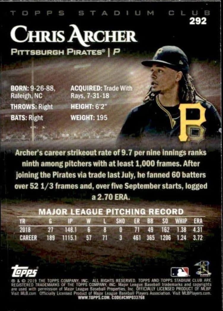 Chris Archer - Back