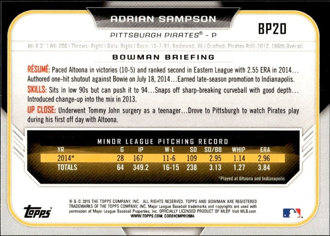 Adrian Sampson - Back
