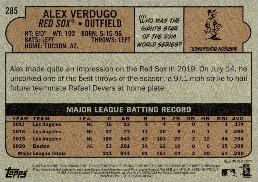 Alex Verdugo - Back