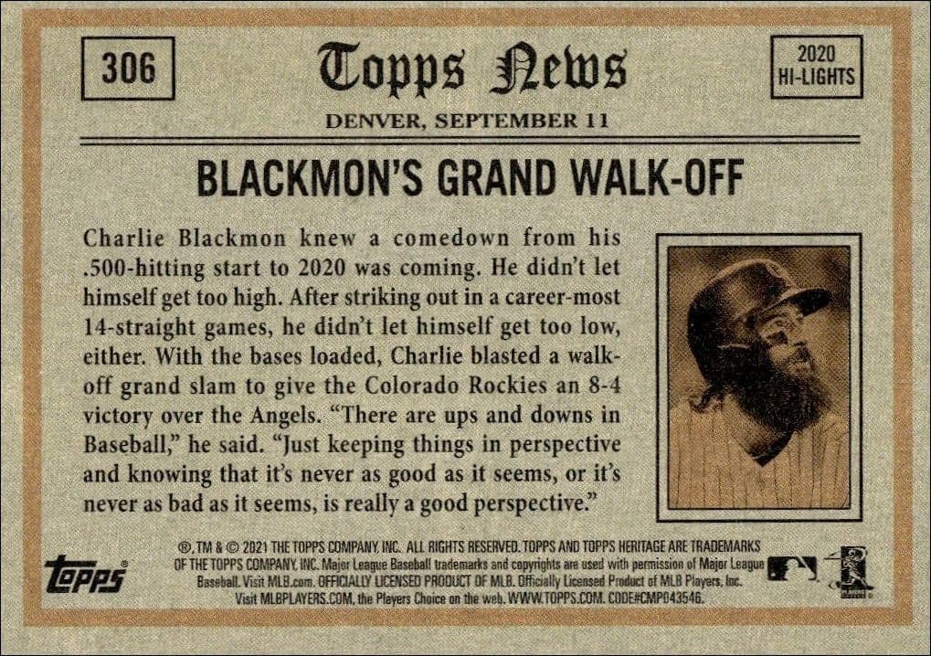 Charlie Blackmon - Back