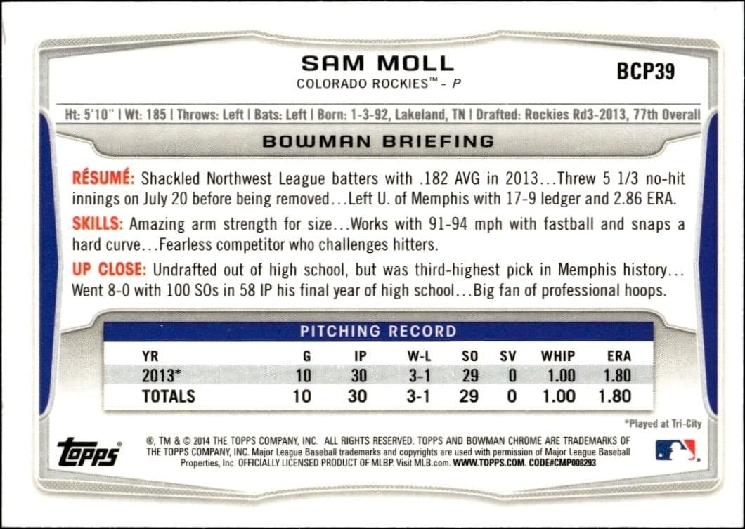 Sam Moll - Back