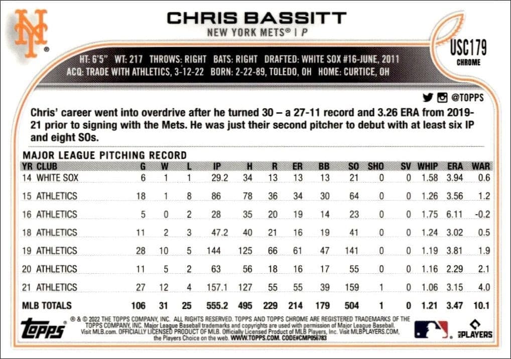 Chris Bassitt - Back