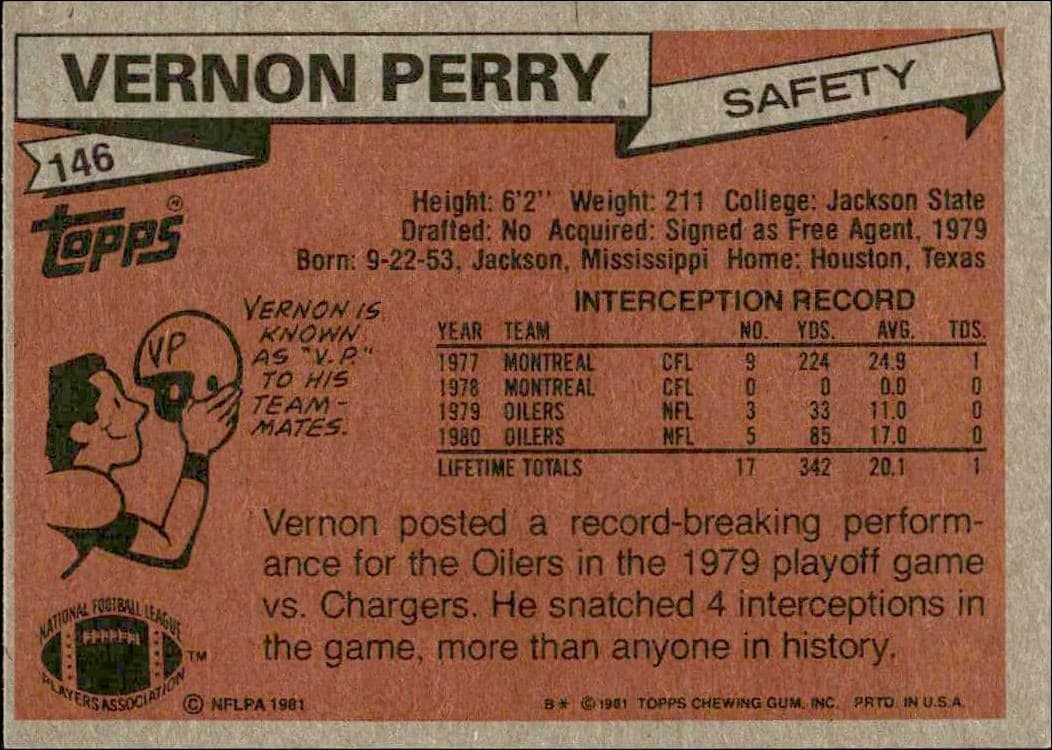 Vernon Perry - Back