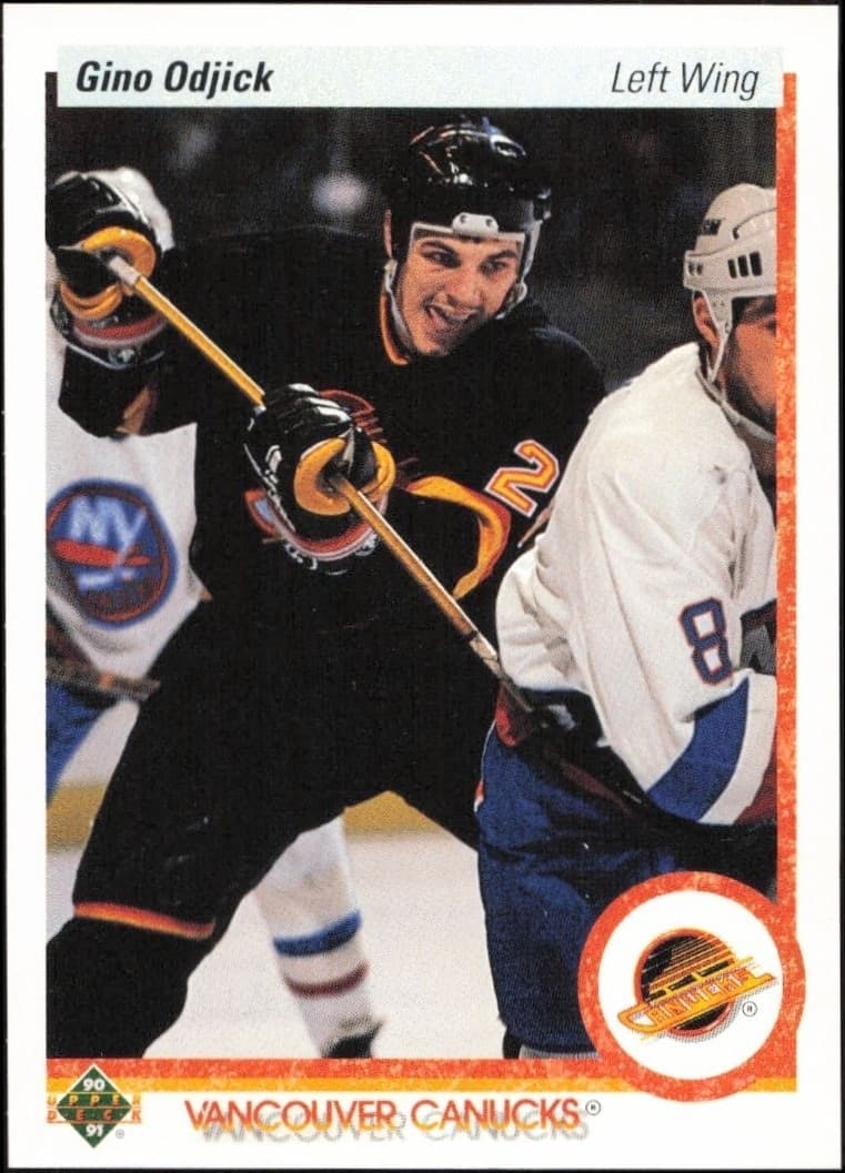 1990-91 Upper-Deck Gino Odjick #518 trading card