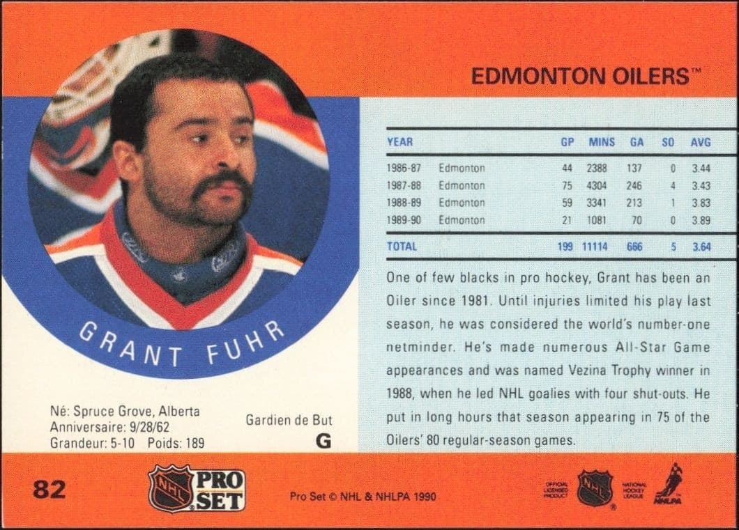Grant Fuhr - Back